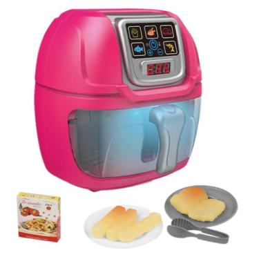 Imagem de Fritadeira De Brinquedo Para Cozinha Infantil Timer Luz Som - DM Toys