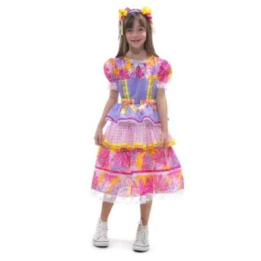 Imagem de Vestido De Festa Junina Infantil Vestido Caipira Com Tiara - Sulameric