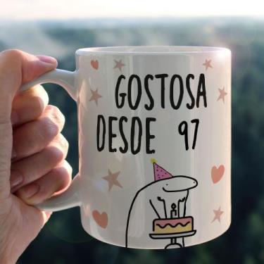 Imagem de Caneca porcelana flork gostosa desde 97 325ml - JAQUES PERSONALIZADOS