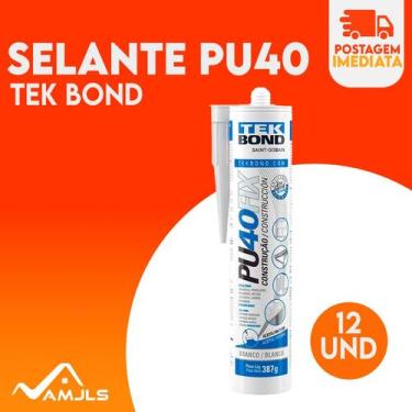 Imagem de Selante Adesivo Pu40 Tekbond Para Construção 387g  - Kit C/12 - Tek Bo