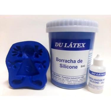 Imagem de Borracha de Silicone para moldes e formas 1kg - BAE Cor Azul Escuro + 