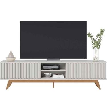 Imagem de Rack Bancada Bastião 4 Portas MDP Para TV até 75" Polegadas - Colibri,