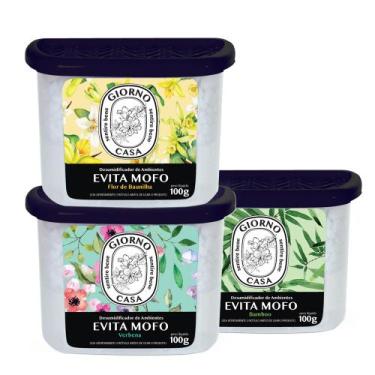 Imagem de Kit Giorno Casa Sentire Bene Evita Mofo Flor de Baunilha Verbana e Bam