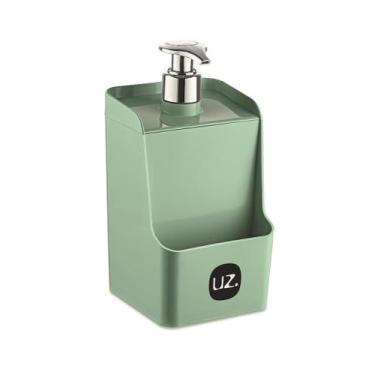 Imagem de Porta Detergente Slim Sabão Líquido Dispenser Com Suporte Para Esponja