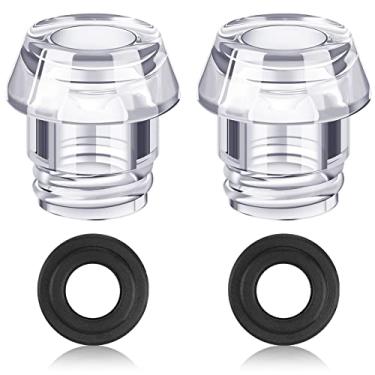 Imagem de Eaasty 2 conjuntos de peças de cafeteira de plástico de substituição com anéis de arruela compatíveis com Farberware Transparente Cafeteira de substituição