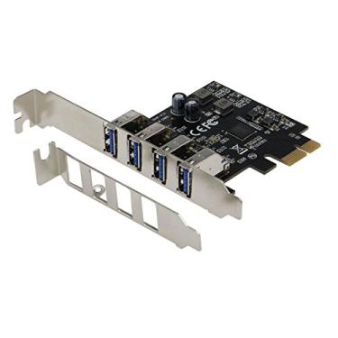 Imagem de Sedna – Adaptador de 4 portas PCI Express USB 3.1 Gen I (5Gbps) com suporte de perfil baixo – Suporta Windows, Linux e Mac Pro (versão final de 2008 a 2012), sem necessidade de conector de energia