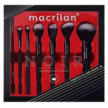 Imagem de Macrilan Noir Kit - 7 Pincéis para Maquiagem, Kit