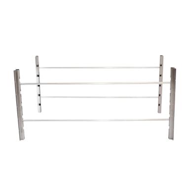 Imagem de Suporte Para Churrasqueira Em Inox Grelhas E Espetos 3,4 ou 5 Alturas(ESCOLHA O KIT) com 4 Vergalhões de Alumínio Vip Inox (5 ALTURAS VERGALHÃO 75cm TUBO)