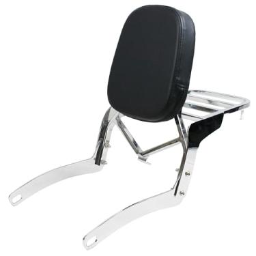 Imagem de YikHouMall Encosto Traseiro Sissy Bar com Bagageiro para Yamaha XV250 XV125 Virago 250 Virago 125