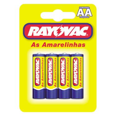 Imagem de Pilha Rayovac as Amarelinhas L6 AA Pequena com 4 1,5V