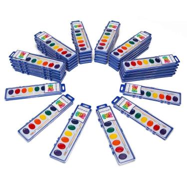 Imagem de Conjunto de pintura em aquarela Color Swell 36 conjuntos com 8 cores e pincel