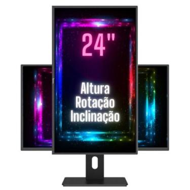 Imagem de Monitor 24LED Ergonômico Ajuste de altura Rotação 90 3green
