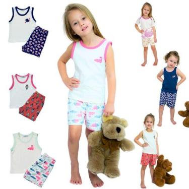 Imagem de 2 Pijamas Infantis Menina Qualidade Algodão Voltas As Aulas - Minhoqué