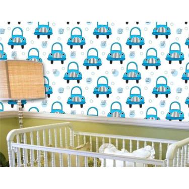 Imagem de Papel de parede adesivo infantil carrinhos  ( med. 90x300 cm) - ATITUD