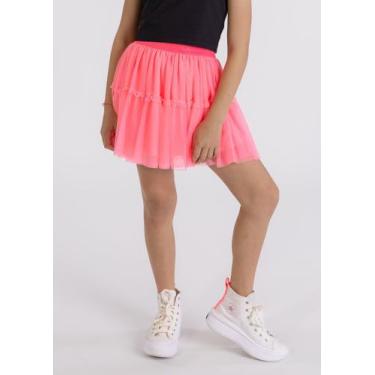 Imagem de Saia Infantil com Tule Franzido e Elástico Personalizado Plii, 14