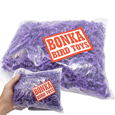 Imagem de Bonka Bird Toys Papel colorido enrugado para mastigar forragem nidificação petisco natural multiuso projetos de peças de artesanato calopsitas periquitos conures amazonas e outros pássaros semelhantes