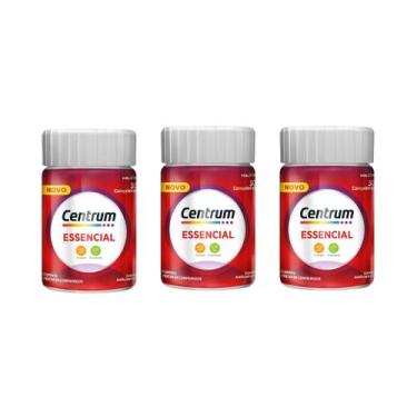 Imagem de Kit 3 Novo Centrum Essencial 30 comprimidos, Sem Sabor