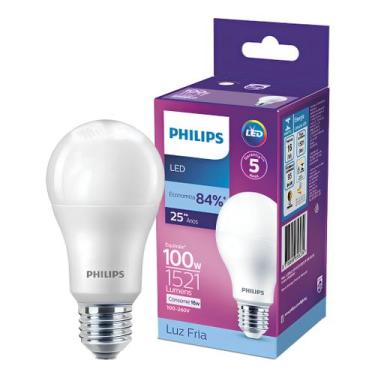 Imagem de Kit 9 Lampadas Led Bulbo 16W = 100W 1521Lm Bivolt Philips, 127/220V, B
