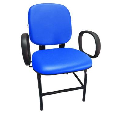 Imagem de Cadeira Para Obeso Plus Size Com Braço Reforçada Até 170 Kg Anatômica 