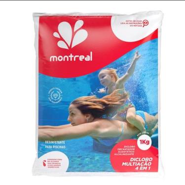 Imagem de Cloro Granulado Piscina Montreal 4 Em 1 Multiação Kit 2 Und  De 1Kg