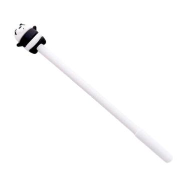 Imagem de Joucien 4 peças - Caneta neutra de urso de desenho animado, tubo de agulha completo, preto criativo, caneta neutra de secagem rápida - branca - 0,38 mm