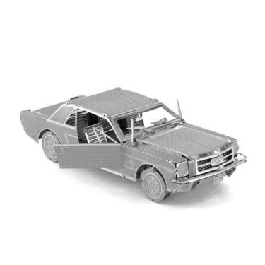 Imagem de Miniatura De Montar Ford Mustang 1965 Metal Earth MMS056, Prata