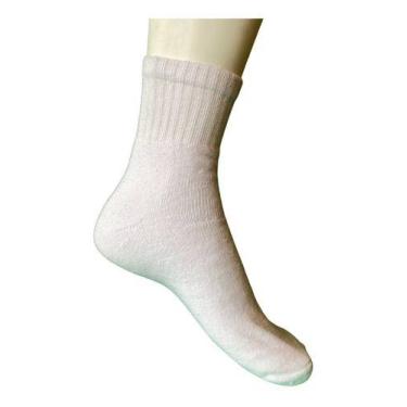 Imagem de Kit Meia 6 Pares Cano Médio Esportiva Masculina Trifil , Branco, M
