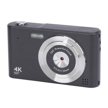 Imagem de Câmera Digital, Câmera Compacta de Viagem Tela IPS de 2,4 Polegadas Com Zoom de 16x para Viagens (Preto)