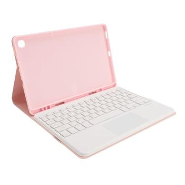 Imagem de Capa de Teclado para Tablet, Couro Sem Fio Bluetooth Anti Riscos Tablet Touchpad Trackpad Capa de Teclado para Tab S6 Lite 10,4 Polegadas SM P613 SM P619 P610 SM P615 (Rosa)