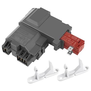 Imagem de 131763256 Interruptor de fechadura de porta de arruela com 131763256 1317633 Batente de porta por puxyblue- Fit Elec-trolux Frigi-daire Ken-more G-E máquina de lavar - Substitui 131763200 131269400