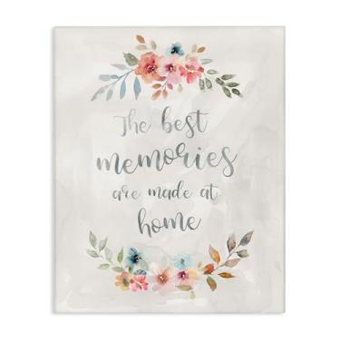 Imagem de Stupell Industries Design de arte de parede em tela Best Memories at Home por Carol Robinson, 61 x 76 cm