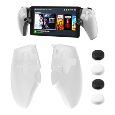 Imagem de RHOTALL Capa protetora de silicone para PlayStation Portal, capa de proteção macia para PS Portal Remote Player, capa de alça antiimpressão digital com absorção de choque para portal PS5, 4 alças de