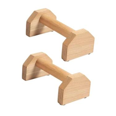 Imagem de Dynwave 2x barras de flexão stands treinamento de força de fitness barras de flexão paralelas de madeira para viagens indoor ao ar livre casa ginástica, S