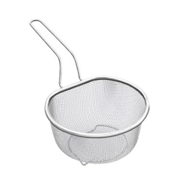Imagem de Gralara Filtro de panela quente, peneira de alimentos com alça, ferramenta de cozinha para fritar, rede de fritura de aço inoxidável, cesta para fritar, Malha Grossa de 18