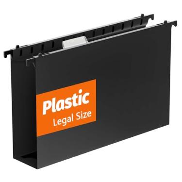 Imagem de Shutex Pastas de arquivo de plástico com capacidade extra, pacote com 12 pastas suspensas de tamanho legal reforçadas com expansão de 5 cm, pastas de arquivo, para arquivos volumosos, tabelas médicas,