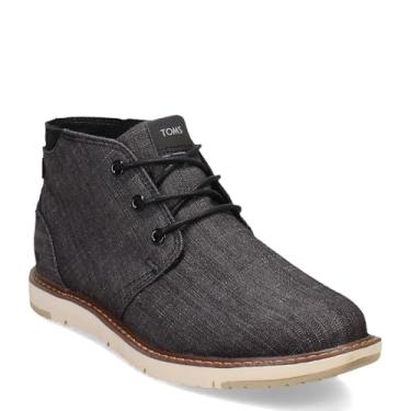 Imagem de TOMS Botas casuais masculinas Navi - Azul, Jeans preto cruzado, 41