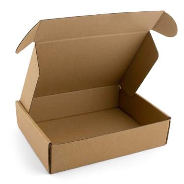 Imagem de MBC MAT BOARD CENTER Centro de Placa de Esteira, Caixa de Remessa Resistente Marrom 8X6X2, Caixas de Papelão Ondulado para Pequenas Empresas, Correspondência de Papelão, Caixa de E (8X6X2, Marrom)