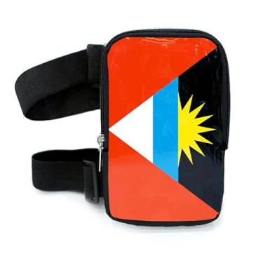 Imagem de Bolsa de coxa com bandeira | Arnês de perna para mulheres | Bolsa de cintura para atividades ao ar livre | Pochete de caminhada de carnaval com alças ajustáveis, Antígua Barbuda, One Size, Bolsa de