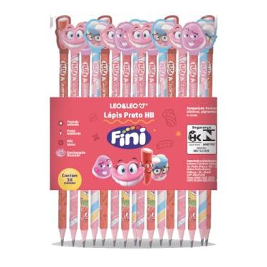 Imagem de LÁPIS HB COM BORRACHA NA PONTA FINI - POTE C/30 UND LEO&LEO
