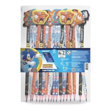 Imagem de LÁPIS HB COM BORRACHA NA PONTA SONIC - POTE C/30 UND LEO&LEO