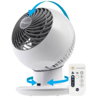 Imagem de Ventilador de Mesa 29 cm de Altura com Controle Remoto, Distância Máxima do Ar 24 Metros, 5 Velocidades e Inclinação Ajustável de 90°, 110V