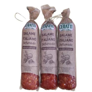 Imagem de Kit 3 Salames Ceratti Italiano Defumado Artesanal 1,650kg