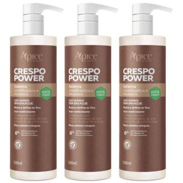 Imagem de Kit 3 Gelatina Ativadora Apse Apice Crespo Power Umidificadora Cabelo 