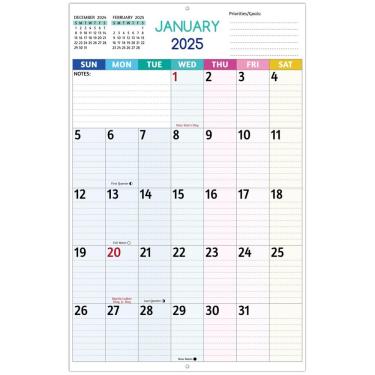 Imagem de Calendário de parede BowCuk 2025 com impressão grande 37 x 58 cm com fases da lua