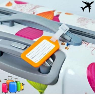 Imagem de 10 Unidades Tag de Identificação Etiquetas p/ Mala Bagagem Viagem - Tr