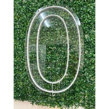 Imagem de Luminoso Numero Neon Led 50 Cm Festa De 0 A 9 - CNC Sorocaba, Numero 0