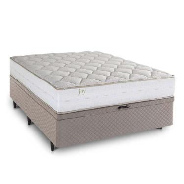 Imagem de Cama Baú Casal Herval Joy, Espuma de Alto Suporte, 74x138x188 cm