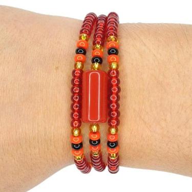 Imagem de Pulseira Guia de Proteção Pomba Gira - Balaio de Santo, 19 cm