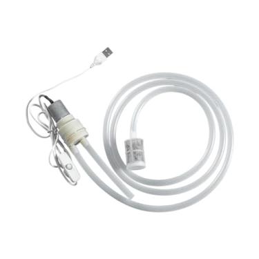 Imagem de IEUDNS Bomba de preparação para auto -preparação do sifão elétrico, bomba de transferência de cerveja, portátil, sifão de vinho para cerveja Kombucha, Mangueira de 1m