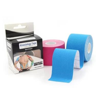 Imagem de Kinesio Tape Fita Bandagem Elástica Adesiva Rolo 5cmx5m. Fisioterapia 